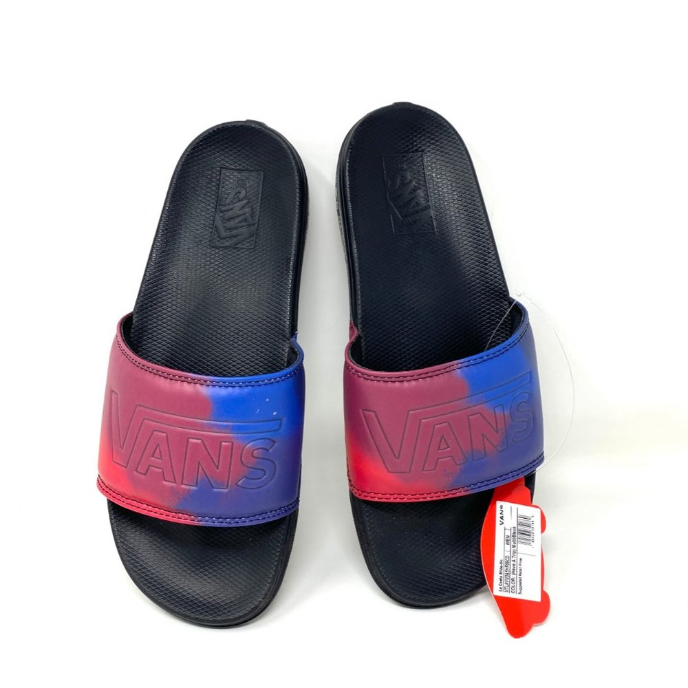 🔥HOT SALE🔥VANS Women's Size VN0A5HF59CD La Costa Sliders Black Blue Red Sandal - Picture 10 of 12
